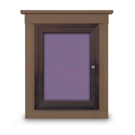 United Visual Products 72"x36" 3-Door Enclosed Letterboard, Blue Vinyl/Lt Oak UV2627O-LTOAK-BARBLU